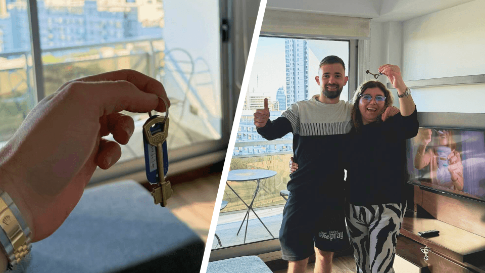 Tu futuro con el sistema - Tino con madre y llaves del departamento