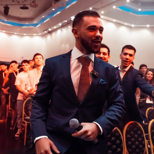 Tino hablando en conferencia - Liderazgo